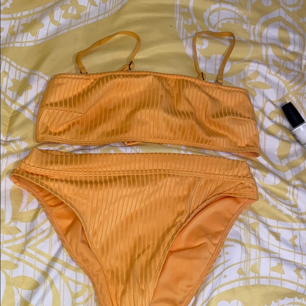 barely worn adjustable yellow swimsuit